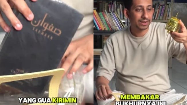 Habib Jafar kirim hadiah ke sahabat Kristiani. [TikTok/@huseinjafar]