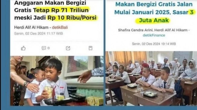 Cek Fakta: Jatah Per Porsi Dipangkas, Anggaran Makan Siang Bergizi Tetap Rp71 T