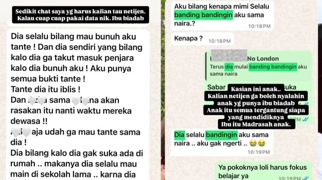 Chat Laura Meizani Dibongkar Fitri Salhuteru. [Instagram]