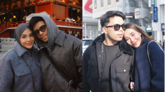 Adu Romantis Ucapan Tahun Baru Aurel dan Aaliyah Massaid ke Suami Masing-Masing