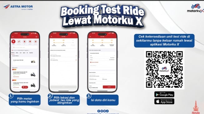 Ilustrasi Booking test Ride Motorku X (Dok. Asmo)