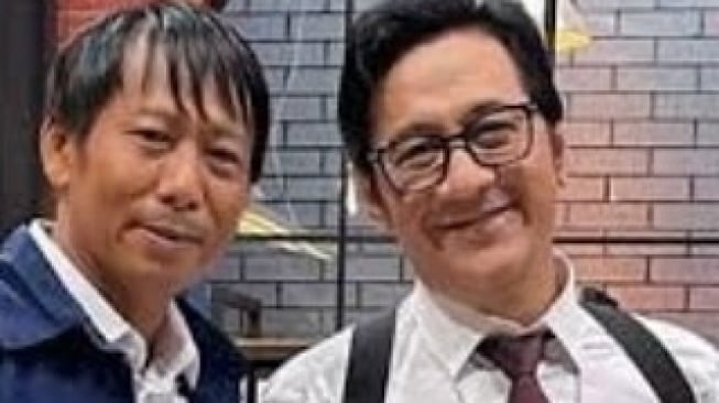 Andre Taulany foto bareng dengan orang yang mirip Shin Tae-yong (Instagram) 