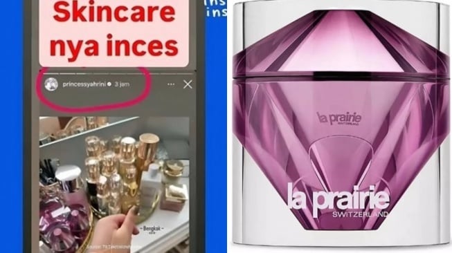 Skincare Syahrini. (Kolase TikTok dan La Prairie)