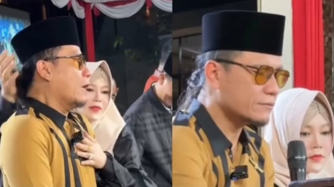 Gus Miftah bersama istri dalam sebuah acara pengajian (Instagram/berita_gosip)