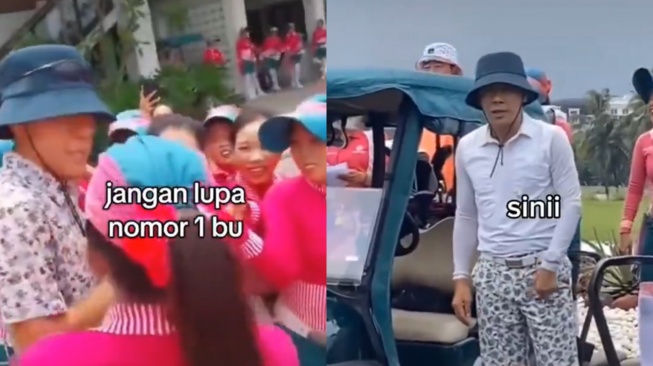 Senyum Ceria Shin Tae-yong saat Main Golf, Bagi-bagi Uang ke Candy Golf