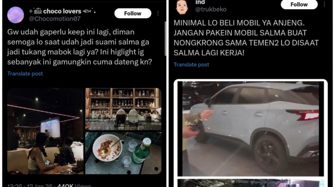 Dimansyah Laitupa tunangan Salma Salsabil diterpa isu miring (Twitter)