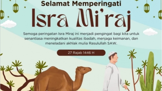 45 Gambar Ucapan Isra Miraj 2025 Terbaru, Link Download Gratis!