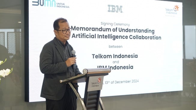 Kemitraan strategis Telkom dan IBM ini menjadi salah satu upaya penguatan kapabilitas TelkomGroup sebagai digital telco pilihan utama di Indonesia, khususnya di bidang AI (Dok: Telkom)