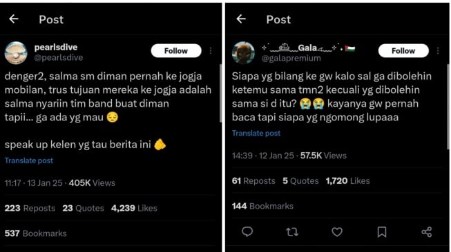 Dimansyah Laitupa dituding batasi interaksi Salma Salsabil dengan teman-temannya (Twitter)