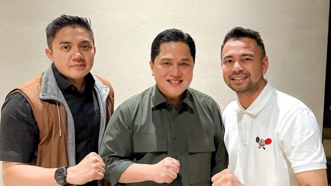 Raffi Ahmad bertemu Erick Thohir (Instagram)