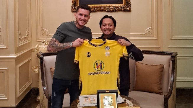 PS Barito Putera resmi mendatangkan striker berpaspor Nikaragua, Jaime Moreno untuk putaran kedua BRI Liga 1 2024/2025.[Dok. PS Barito Putera]