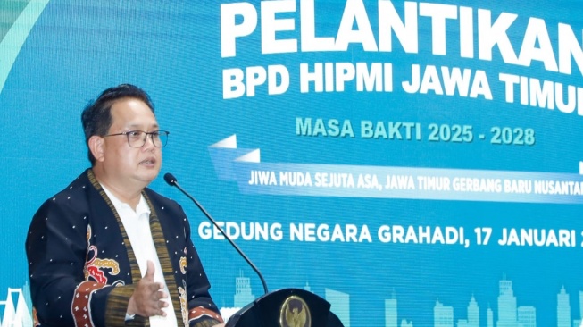 Dalam Pelantikan BPD HIPMI Jatim 2025-2028, Pj Gubernur: Kepengurusan Baru Diharapkan Mampu Dorong Kemajuan Dunia Usaha