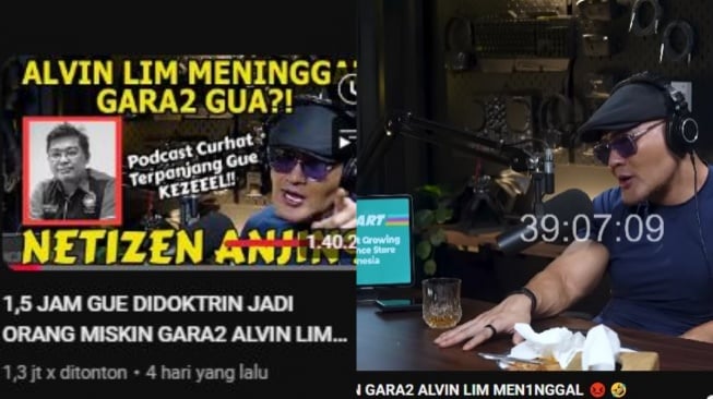 Konten Deddy Corbuzier singgung Alvin Lim. [YouTube]