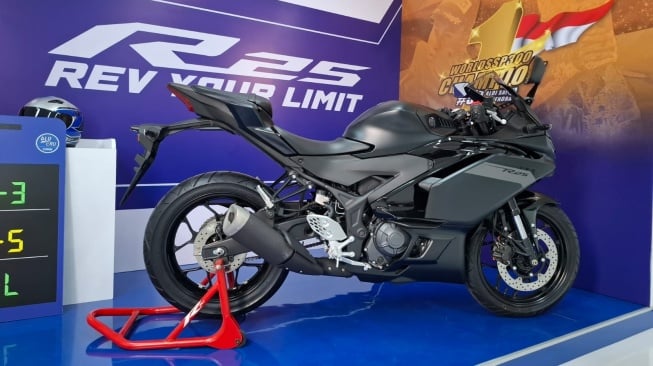 New Yamaha R25 Resmi Masuk Indonesia Dengan Desain dan Mesin Baru. (Foto: SUARA.COM/Manuel Jeghesta)