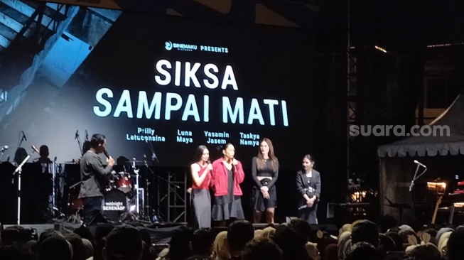 Yasamin Jansen, Taskya Namya, Luna Maya, dan Prilly Latuconsina ditemui di Senayan, Jakarta Pusat pada Minggu (19/1/2025). [Suara.com/Rena Pangesti]