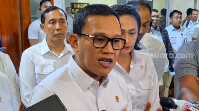 Menteri Perlindungan Pekerja Migran Indonesia (P2MI) Abdul Kadir Karding. (Suara.com/Bagaskara)