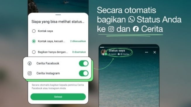 Share Status WA ke IG Stories? Kini Bisa! WhatsApp Terintegrasi dengan Meta Akun