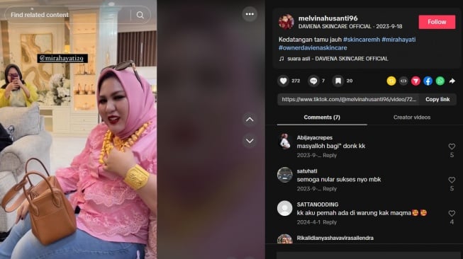 Koleksi tas Mira Hayati (TikTok)