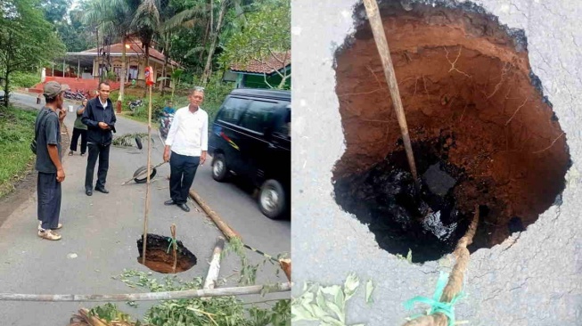 Jalan Bojong-Cimaragas Ambles, Kendaraan Roda Empat Tak Bisa Melintas