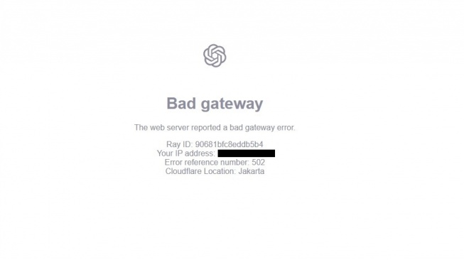 Begini Penampakan ChatGPT Error, Jutaan Pengguna Mengeluh!
