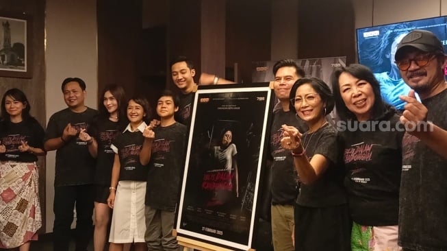 Perkenalan film Iblis Dalam Kandungan 2: Deception di kawasan Menteng, Jakarta Pusat pada Jumat (24/1/2025). [Rena Pangesti/Suara.com]