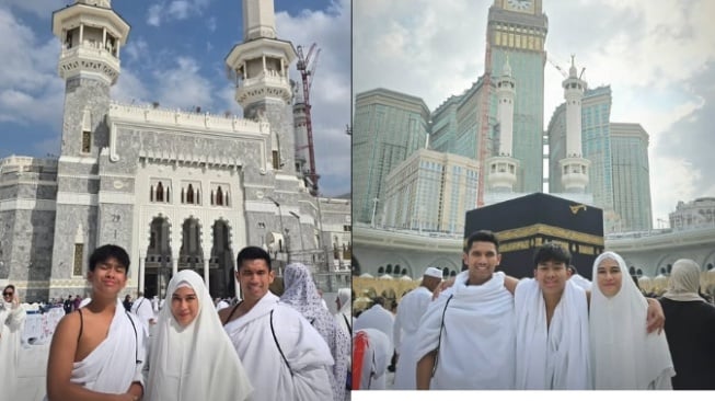 Dian Sastrowardoyo jalan umrah bersama suami dan buah hatinya (Instagram)