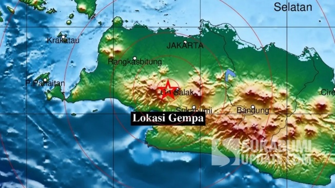 Gempa darat dangkal hingga 9 kali terjadi di sekitar Gunung Salak, Jawa Barat pada Rabu 29 Januari 2025 dinihari. (Sumber : BMKG)