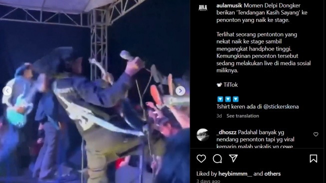 Delpi Dongker diduga lakukan kekerasan ke penonton konser (Instagram/@aulamusik)