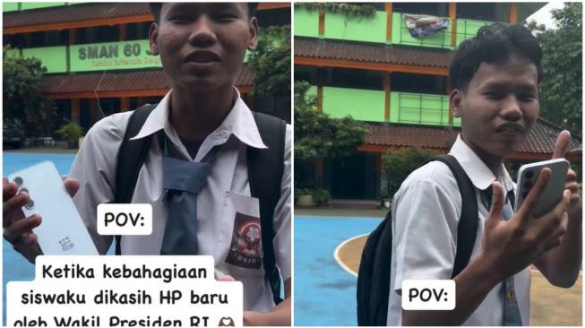 Gibran Beri HP Baru ke Siswa Usai Kunjungan MBG, Netizen: Gue Cuma Dapat Kaos