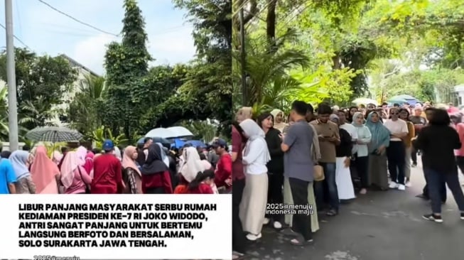 Jadi Destinasi Wisata Baru, Rumah Jokowi di Solo Diserbu Saat Libur Panjang: Sampai Antre Panjang! (TikTok)