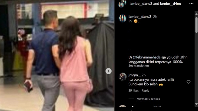 Suami Agnes Jennifer diduga kencan dengan selingkuhan di Singapura (Instagram/@lambe__danu2)