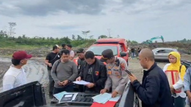 Polres Tasikmalaya Sidak Penambangan Pasir di Kaki Gunung Galunggung