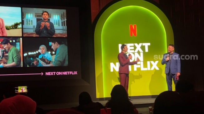 Produser Manoj Punjabi dalam konferensi pers Next On Netflix yang digelar di kawasan SCBD, Jakarta Selatan, Rabu (5/2/2025). [Suara.com/Tiara Rosana]