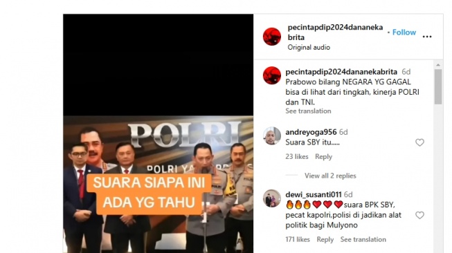 Viral Murka ke Kapolri karena Penggusuran Lahan di Kaltim, Benarkah Suara SBY?