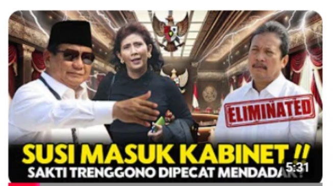 Ceka Fakta: Benarkah Susi Pudjiastuti Akan Kembali ke Kabinet Menggantikan Sakti Wahyu Trenggono (Turnbackhoax.id)