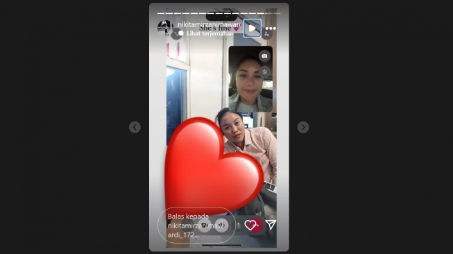 Nikita Mirzani dan Lolly video call (Instagram/@nikitamirzanimawardi)