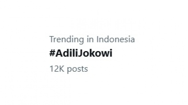 Tagar Adili Jokowi. [tangkapan layar pribadi]