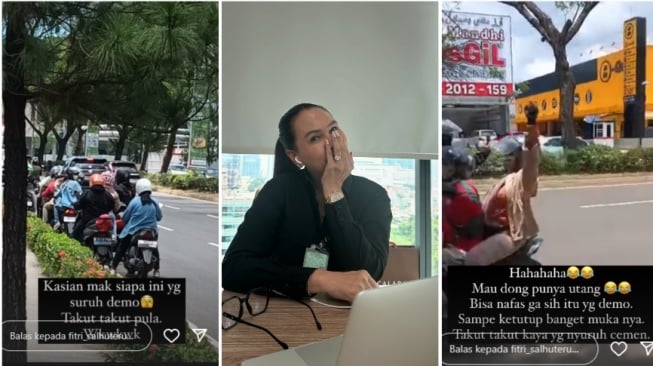 Kantor Fitri Salhuteru di demo emak-emak (Instagram)