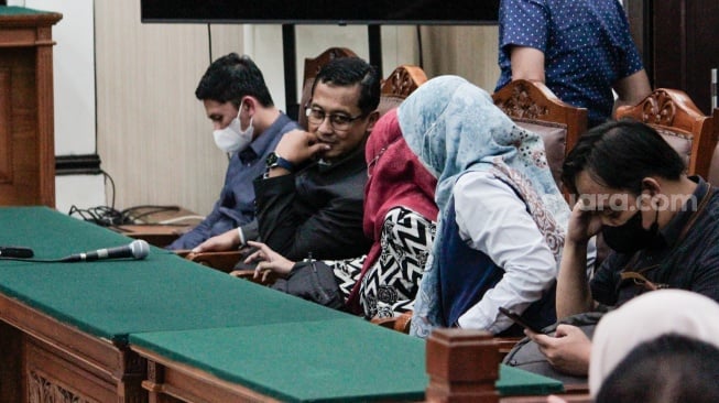 Suasana jalannya sidang putusan gugatan praperadilan yang diajukan Sekjen PDIP Hasto Kristiyanto di Pengadilan Negeri Jakarta Selatan, Kamis (13/2/2025). [Suara.com/Alfian Winanto]