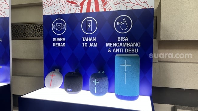 Logitech rilis speaker empat Ultimate Ears ke Indonesia pada Kamis (13/2/2025). [Suara.com/Dicky Prastya]