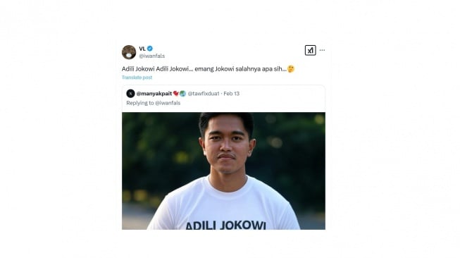 Cuitan Iwan Fals soal Adili Jokowi. [X/@iwanfals]