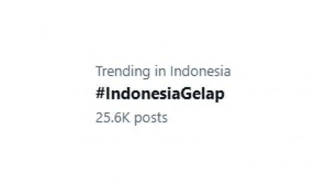 Indonesia Gelap yang tengah menjadi Trending Topik. [X]