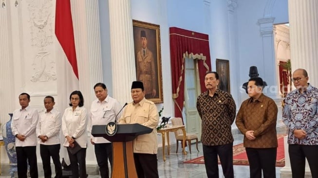 Presiden Prabowo Subianto berencana mendirikan Bank Emas di Indonesia. (Suara.com/Novian)