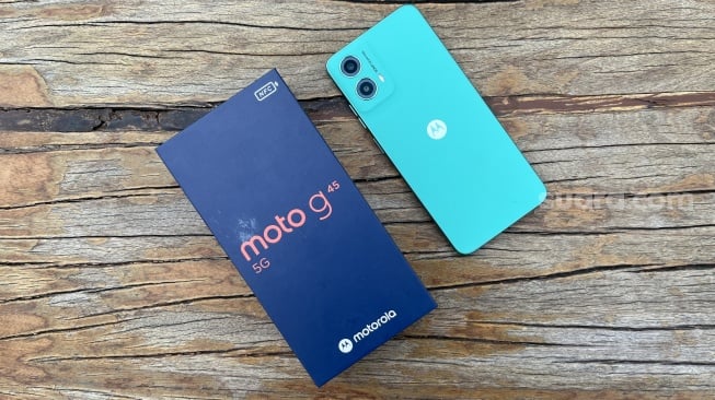 Motorola Moto G45. [Suara.com/Dicky Prastya]