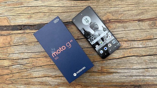 Motorola Moto G45. [Suara.com/Dicky Prastya]