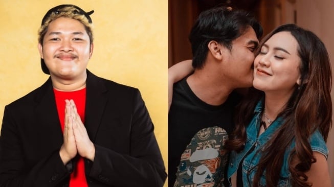 Nopek Novian Kaget Tiba-Tiba Disemprot Happy Asmara: Jelek Banget ya Manggungnya Suamiku?