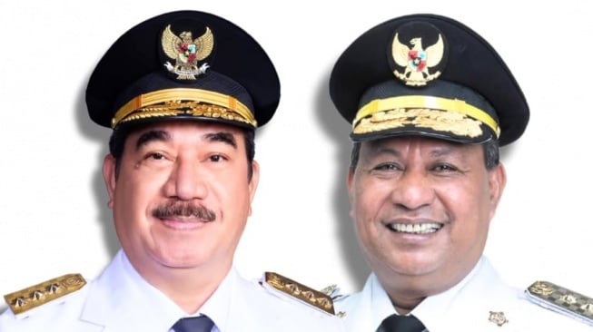 Gubernur Maluku Hendrik Lewerissa dan Wakil Gubernur Maluku Abullah Vanath (Instagram/s_tjo/hendrik.lewerissa.hl)