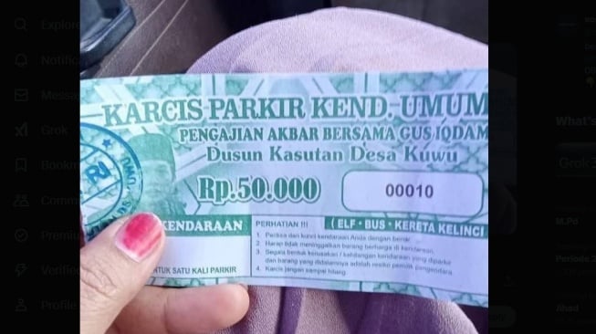 Pengajian Gus Iqdam jadi sorotan gegara tarif parkir fantastis (X)