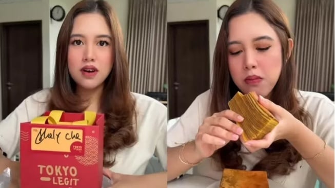 Selebriti internet, Shely Che, mengulas lapis legit Codeblu. [TikTok/shelyche]