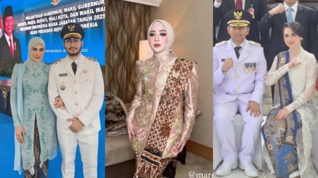 Dari Margin Wieheerm hingga Syahnaz Sadiqah, Intip Pesona Selebriti Dampingi Suami Pelantikan Kepala Daerah